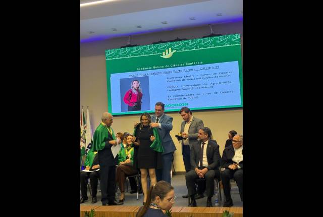 Docente da Uniube toma posse na Academia Goiana de Ciências Contábeis